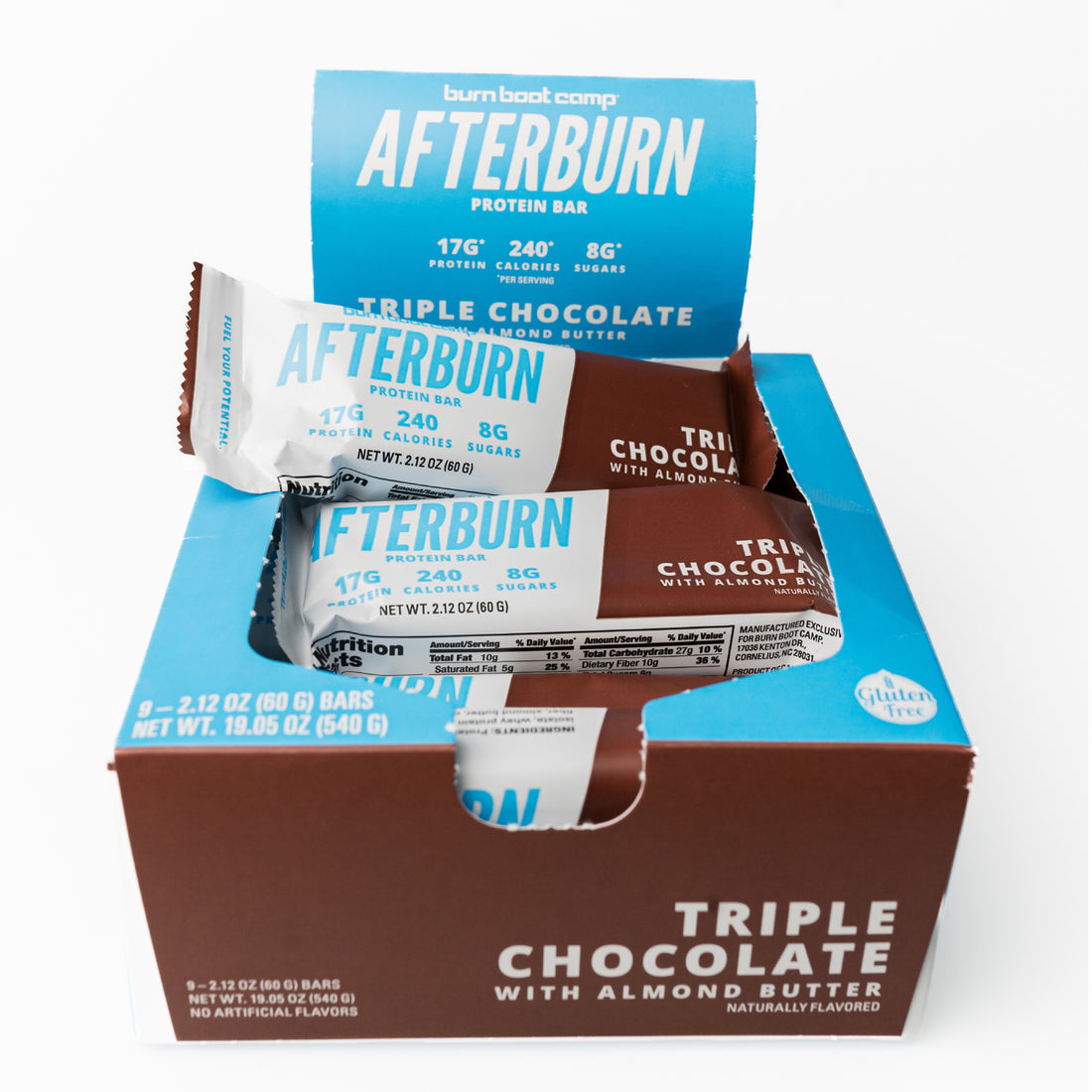 Afterburn Triple Chocolate Almond Protein Bars