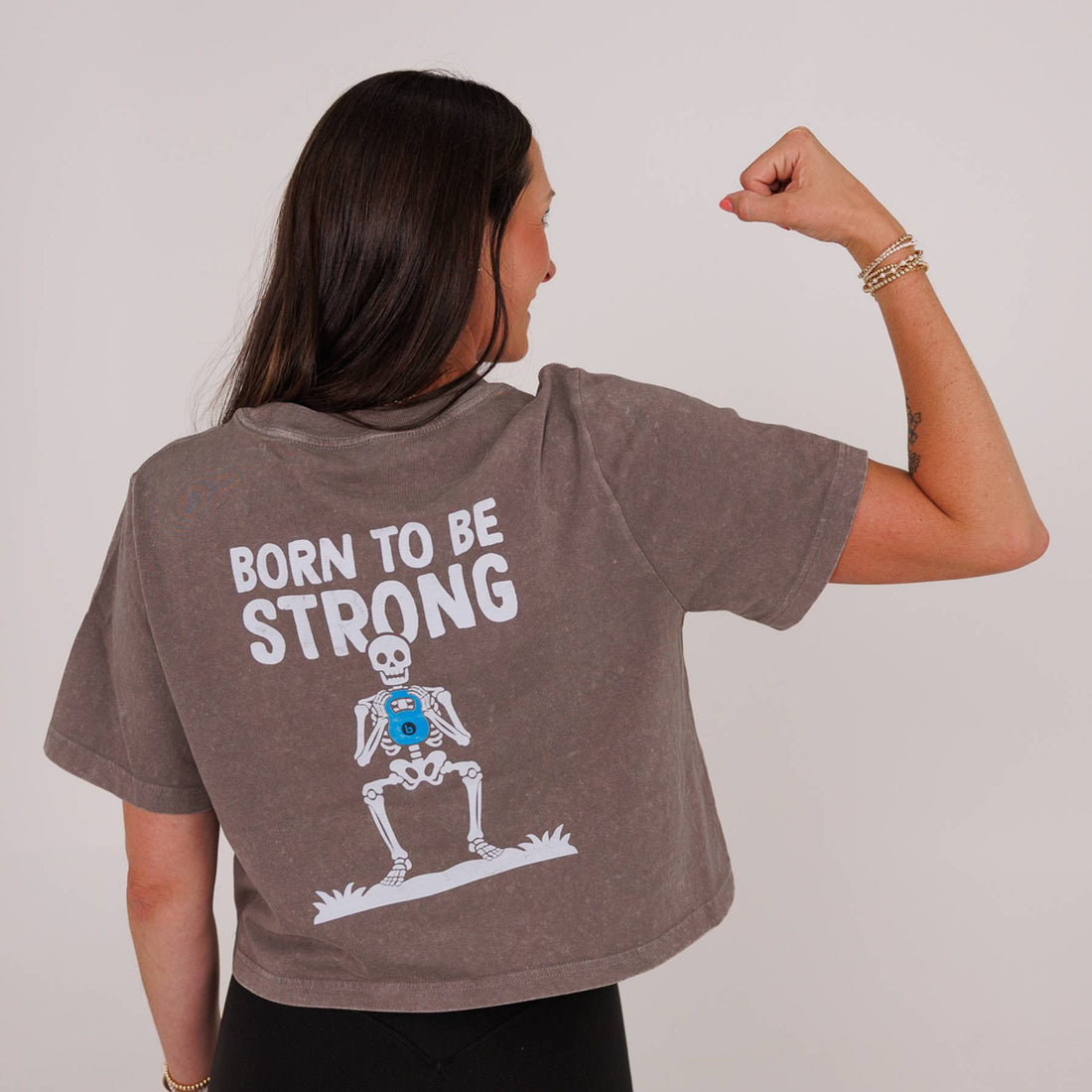 Born To Be Strong Cropped Tee