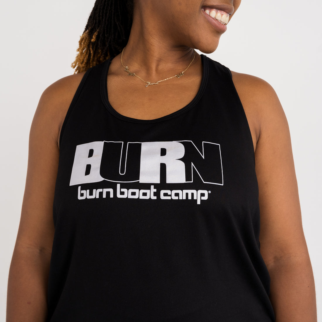 Burn Stamp Racerback Tank