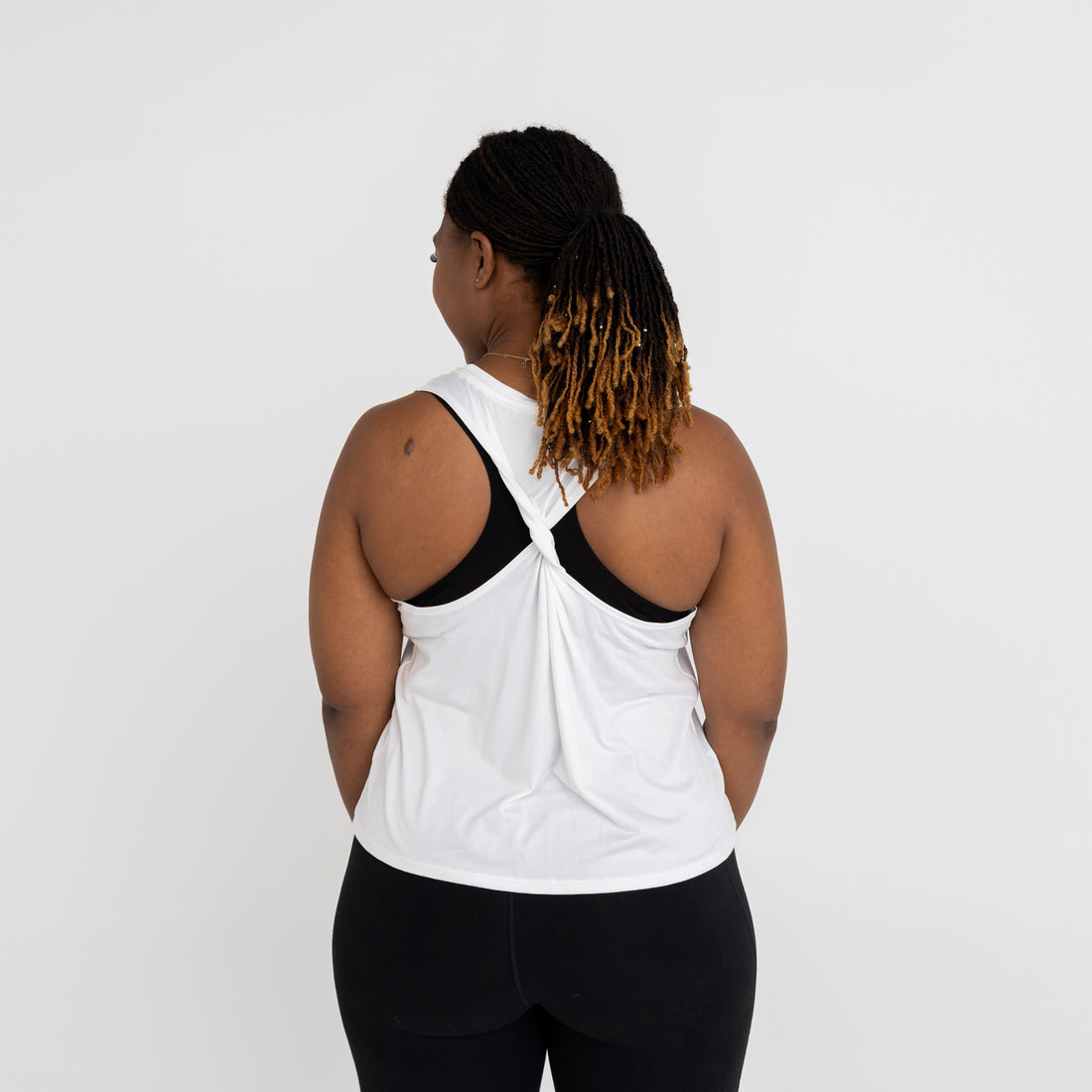 Dimensional Twist Back Tank