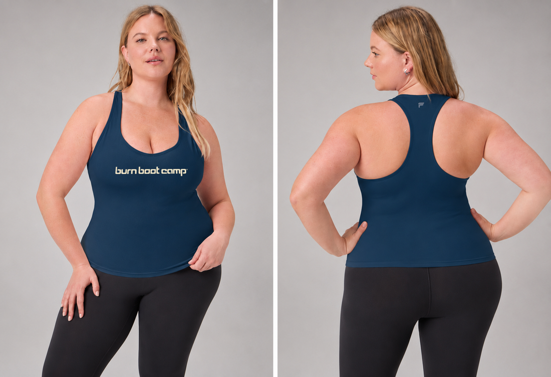 Pureluxe Anywhere Built-In Bra Tank- Petrol Sky