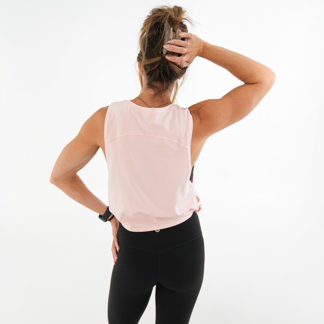 Knotted Muscle Tank - Primrose Pink