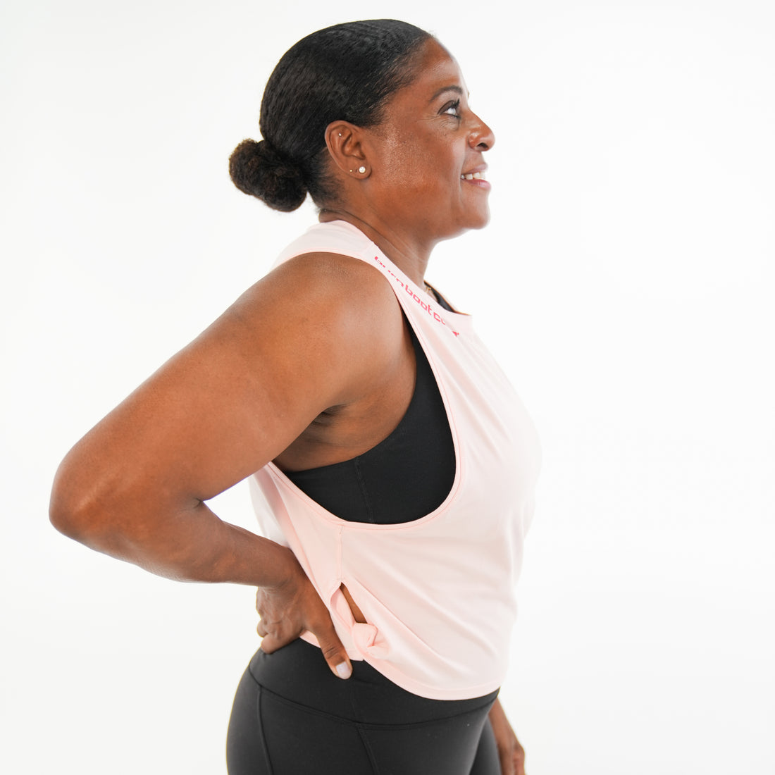 Knotted Muscle Tank - Primrose Pink