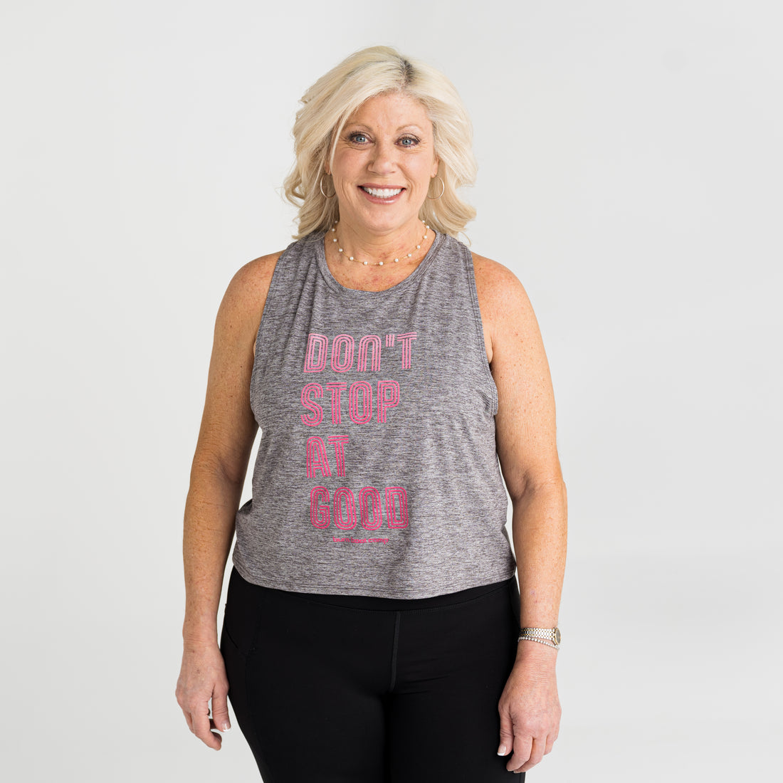Don't Stop Cropped Muscle Tank