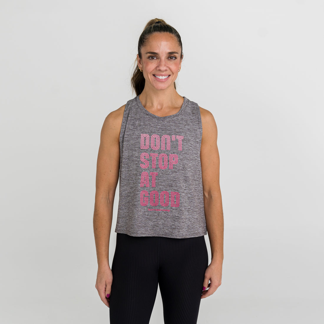 Don't Stop Cropped Muscle Tank