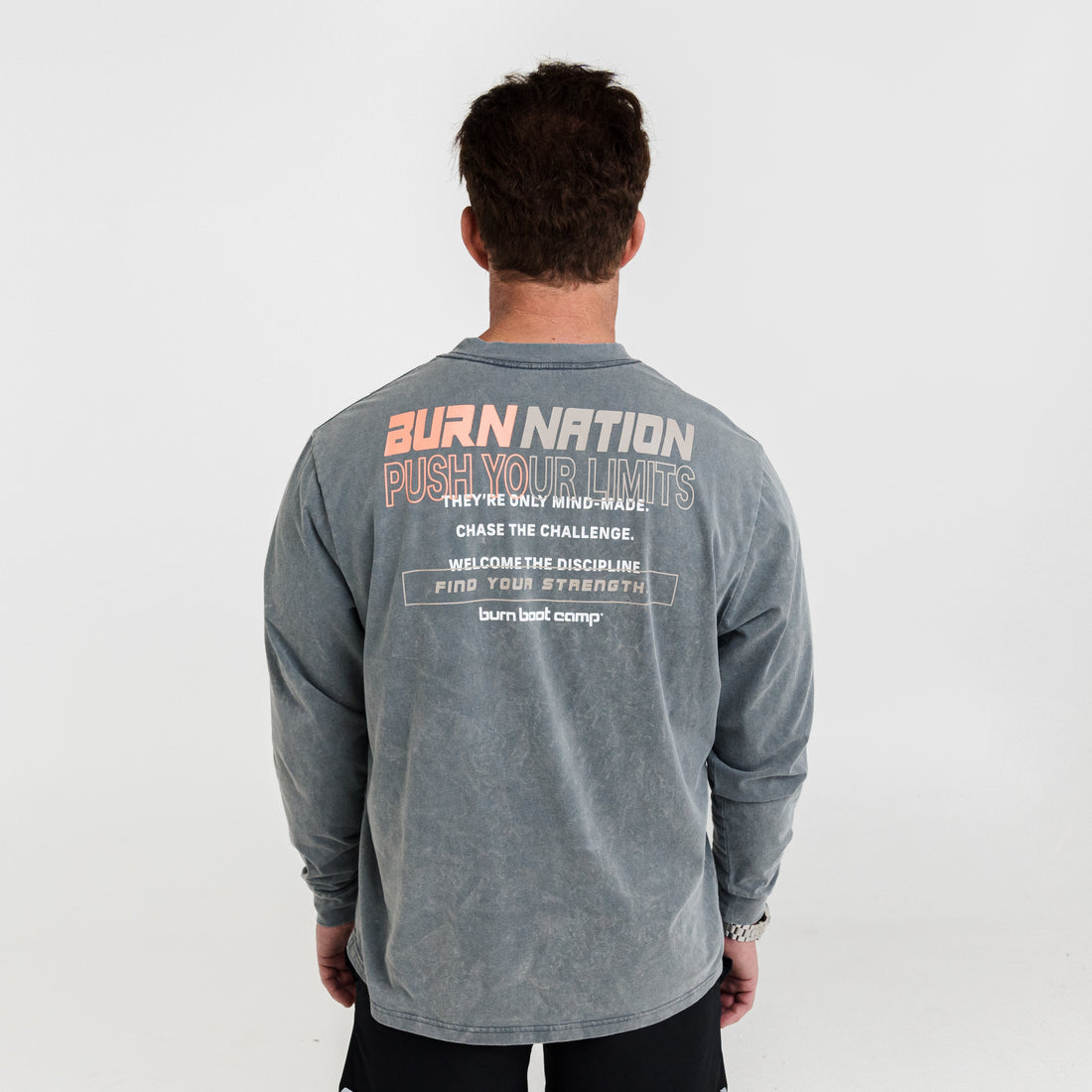 Burn Nation Acid Wash Unisex Long Sleeve