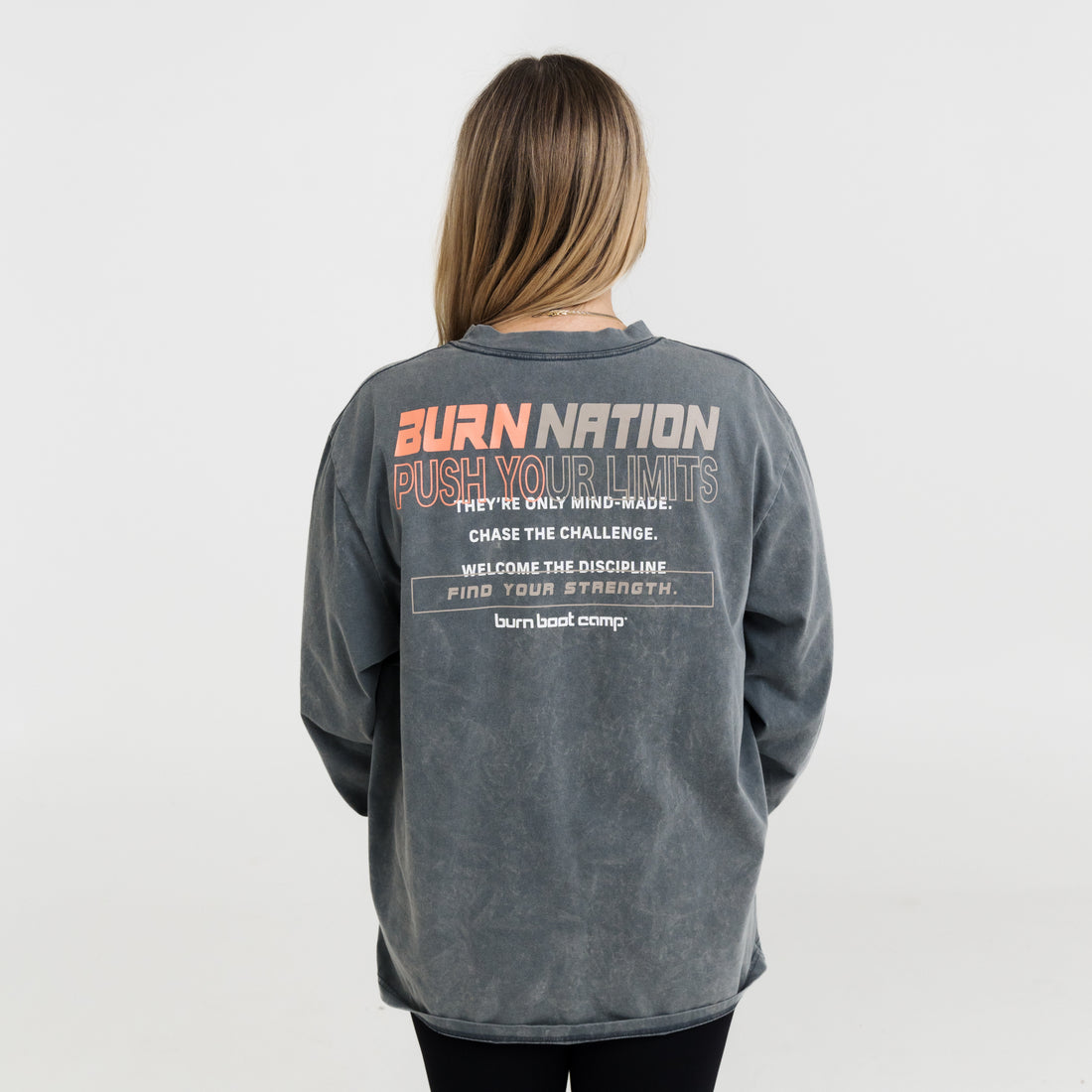 Burn Nation Acid Wash Unisex Long Sleeve