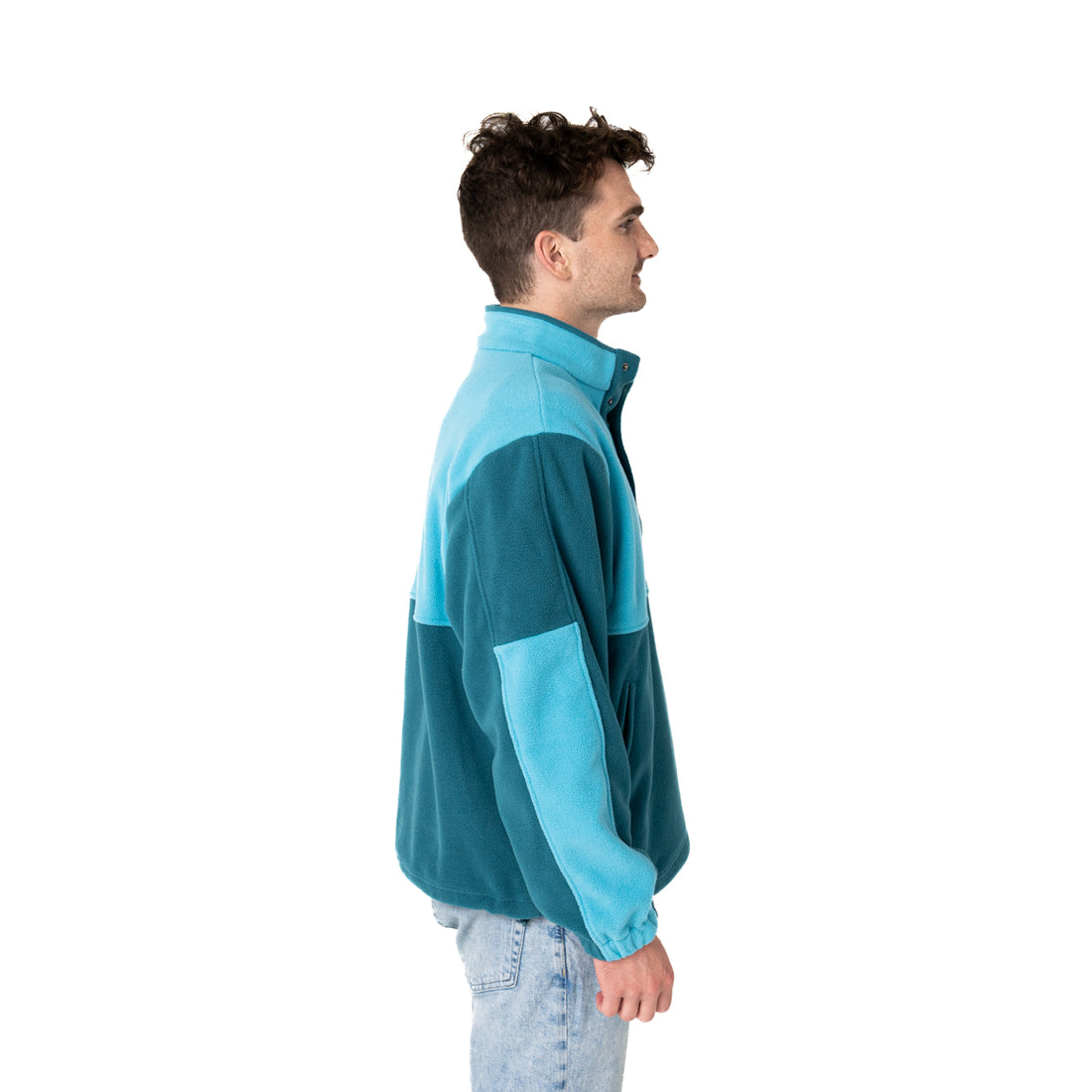 Unisex Colorblocked Fleece Pullover