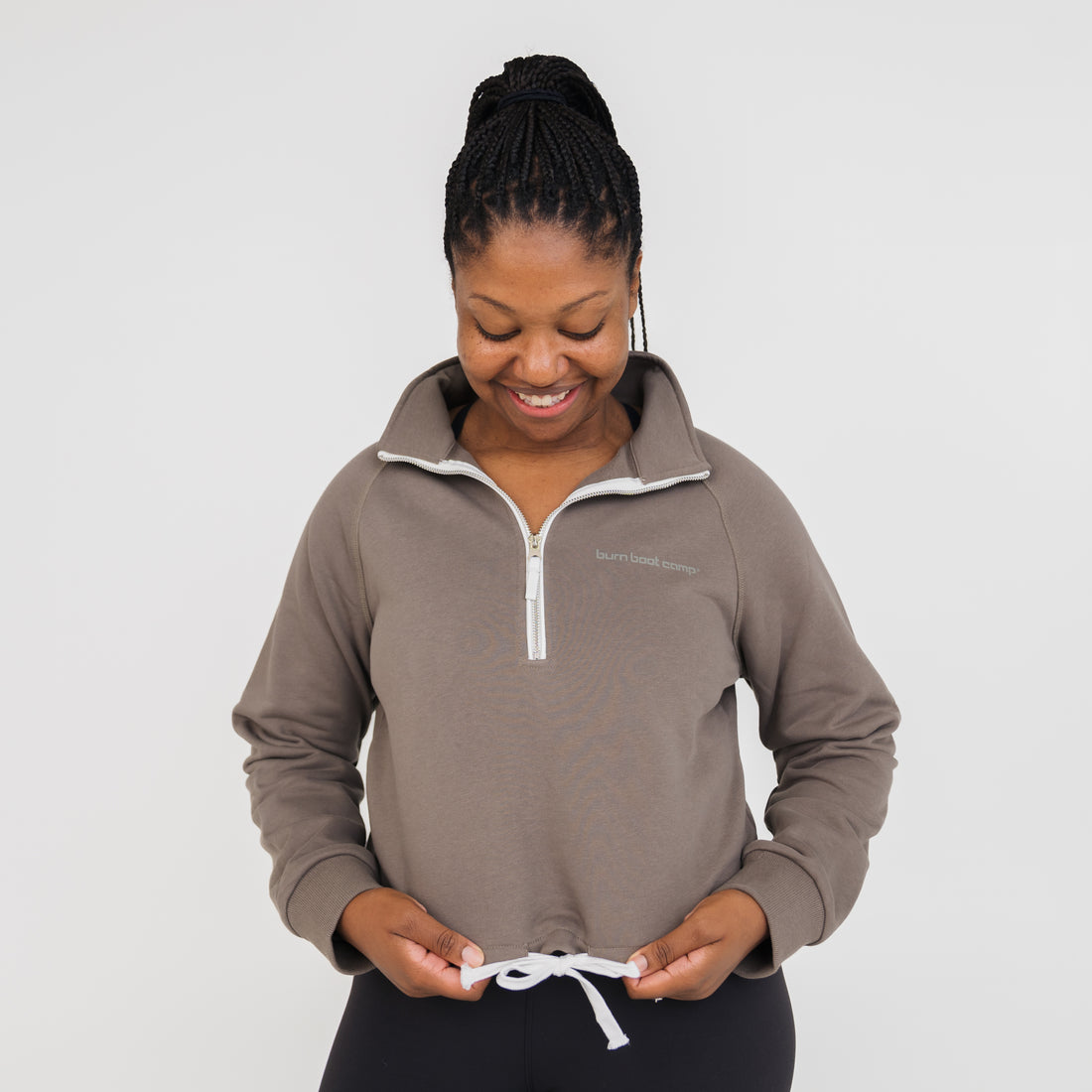 Burn Quarter Zip front-cinch sweatshirt