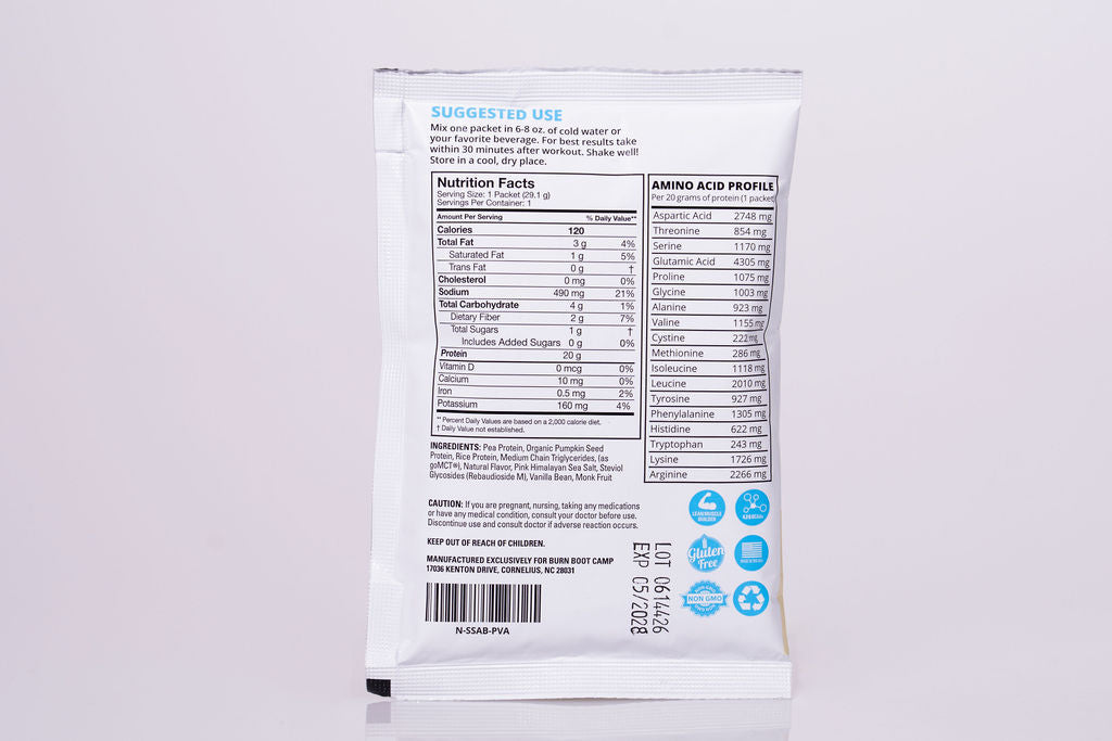 Afterburn Plant Vanilla Single Serve (Pack of 10)