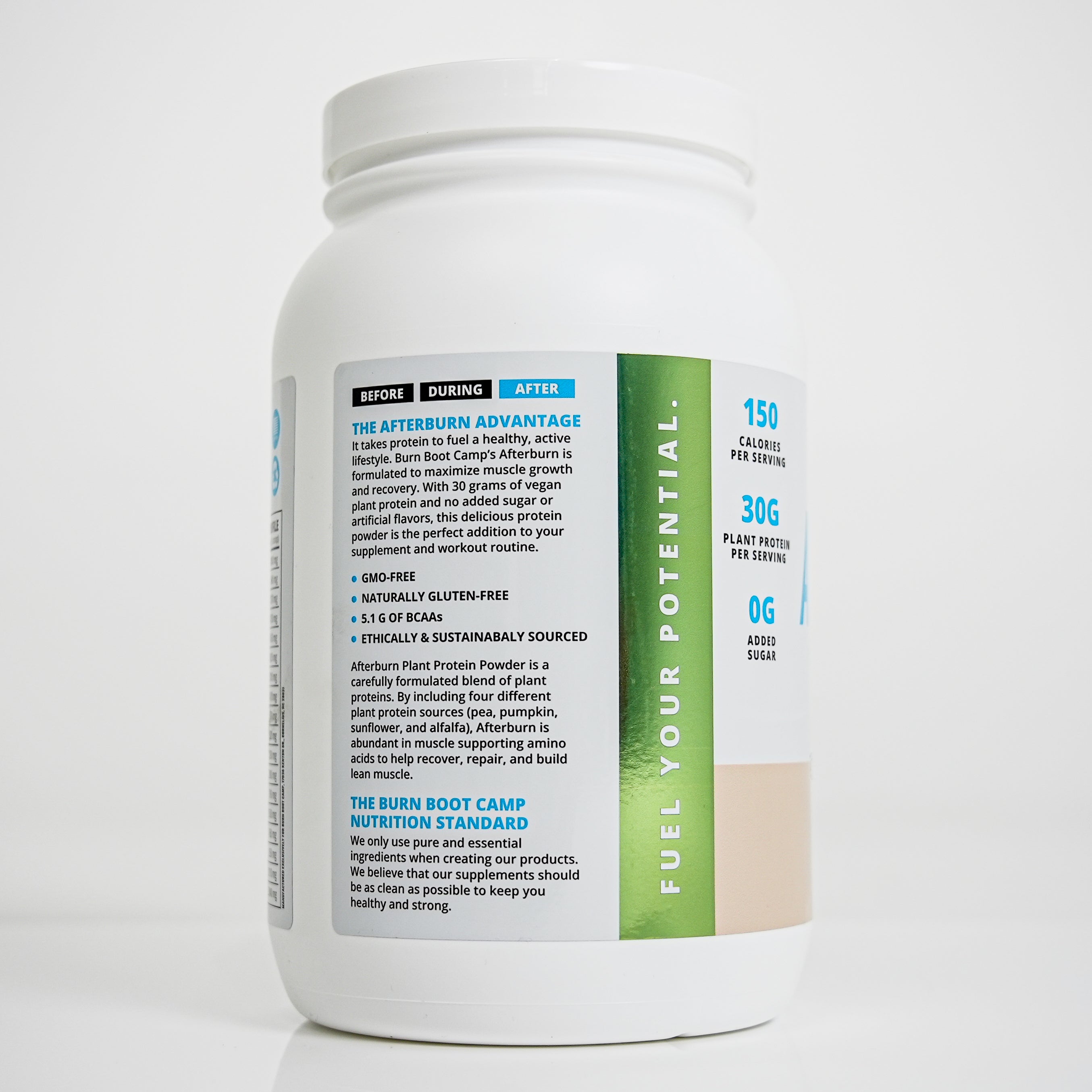 Afterburn Plant-Based Vanilla Protein – Burn Boot Camp