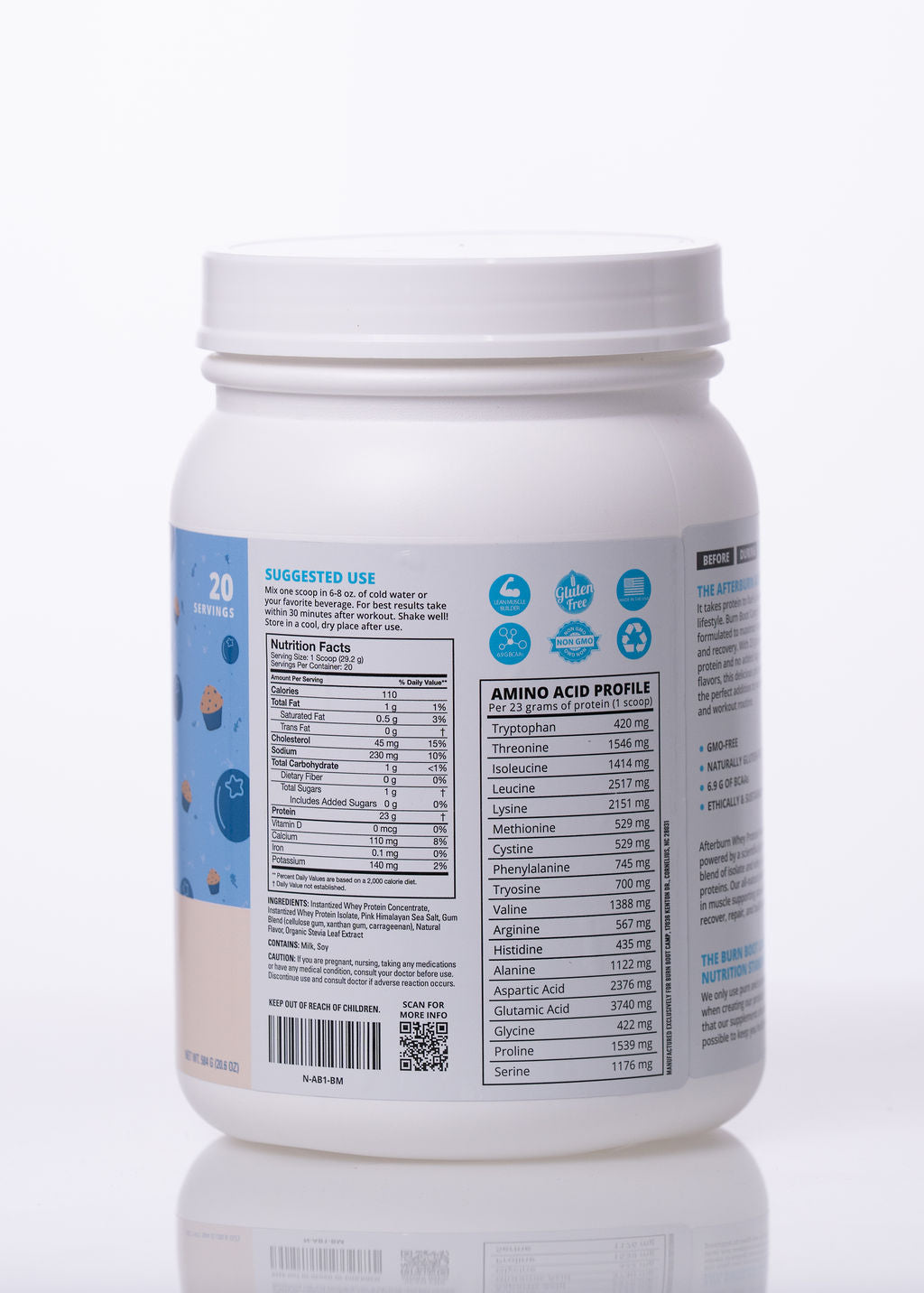 LIMITED EDITION! Afterburn Blueberry Muffin Whey Protein (case of 6)