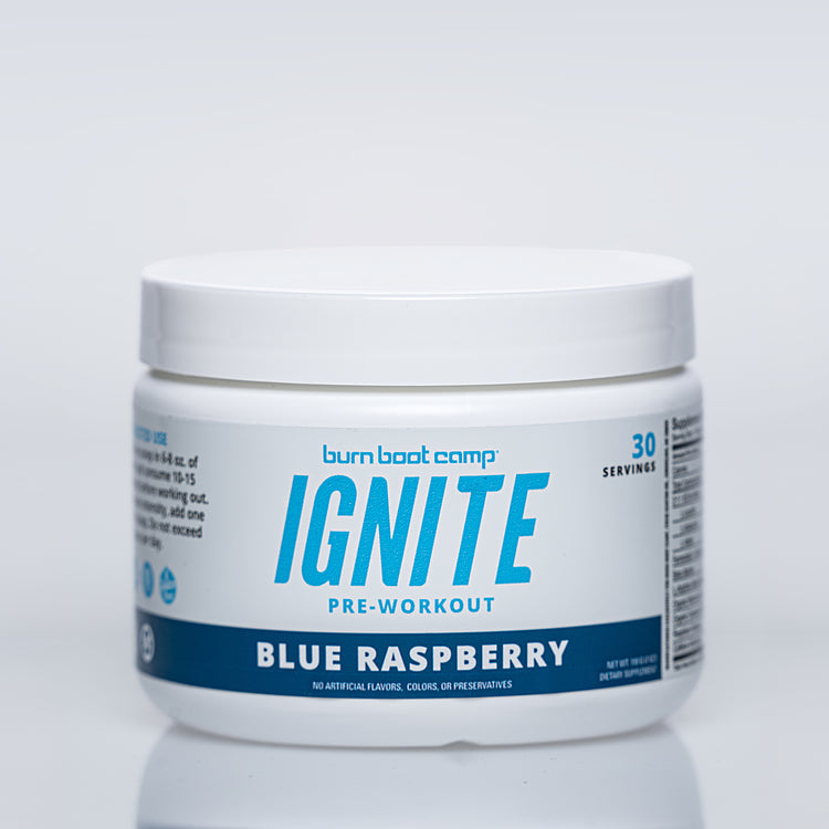 Ignite Pre-Workout Blue Raspberry – Burn Boot Camp
