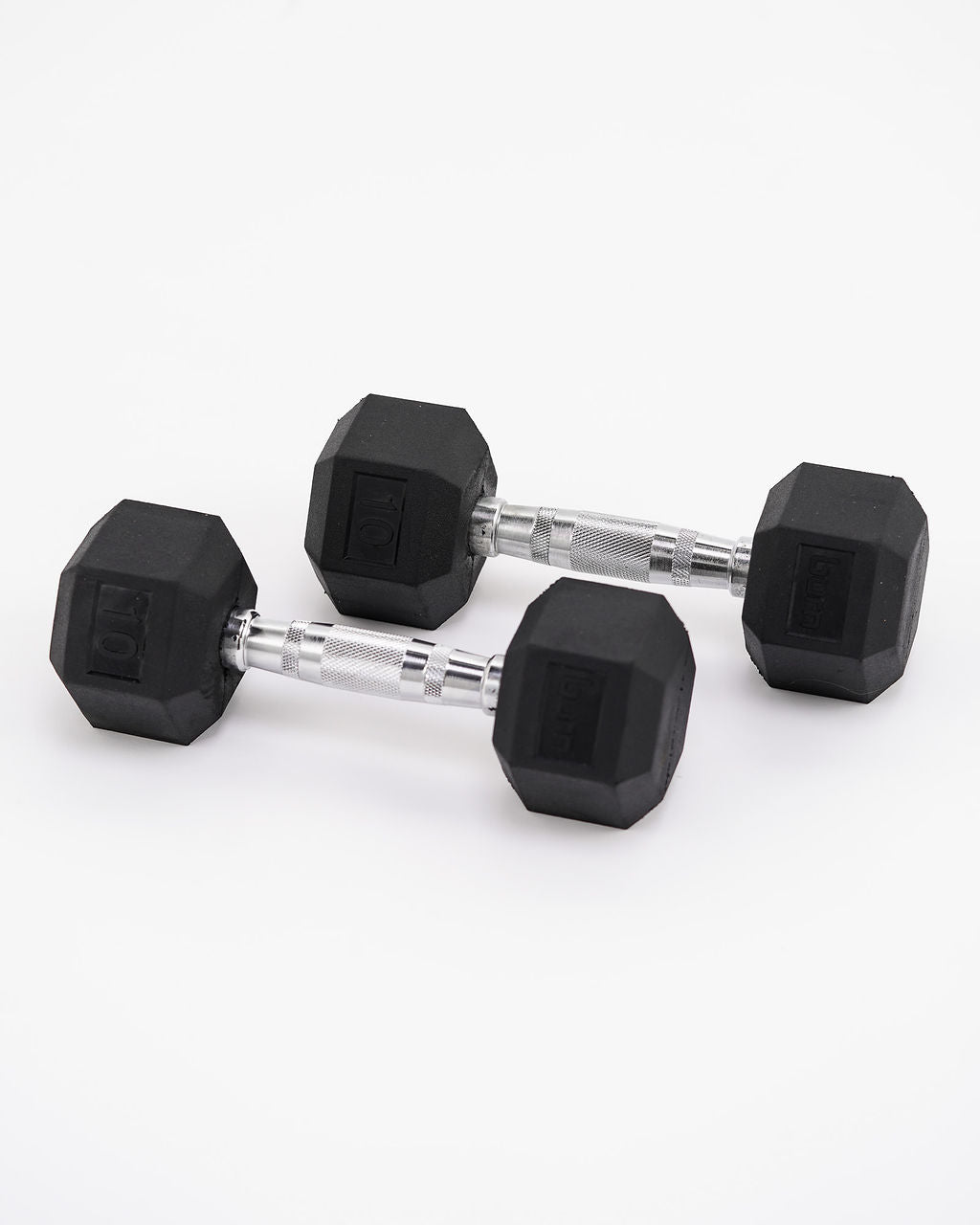 10 lb discount rubber hex dumbbell