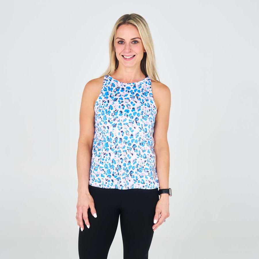 Colorful Leopard High Neck Tank
